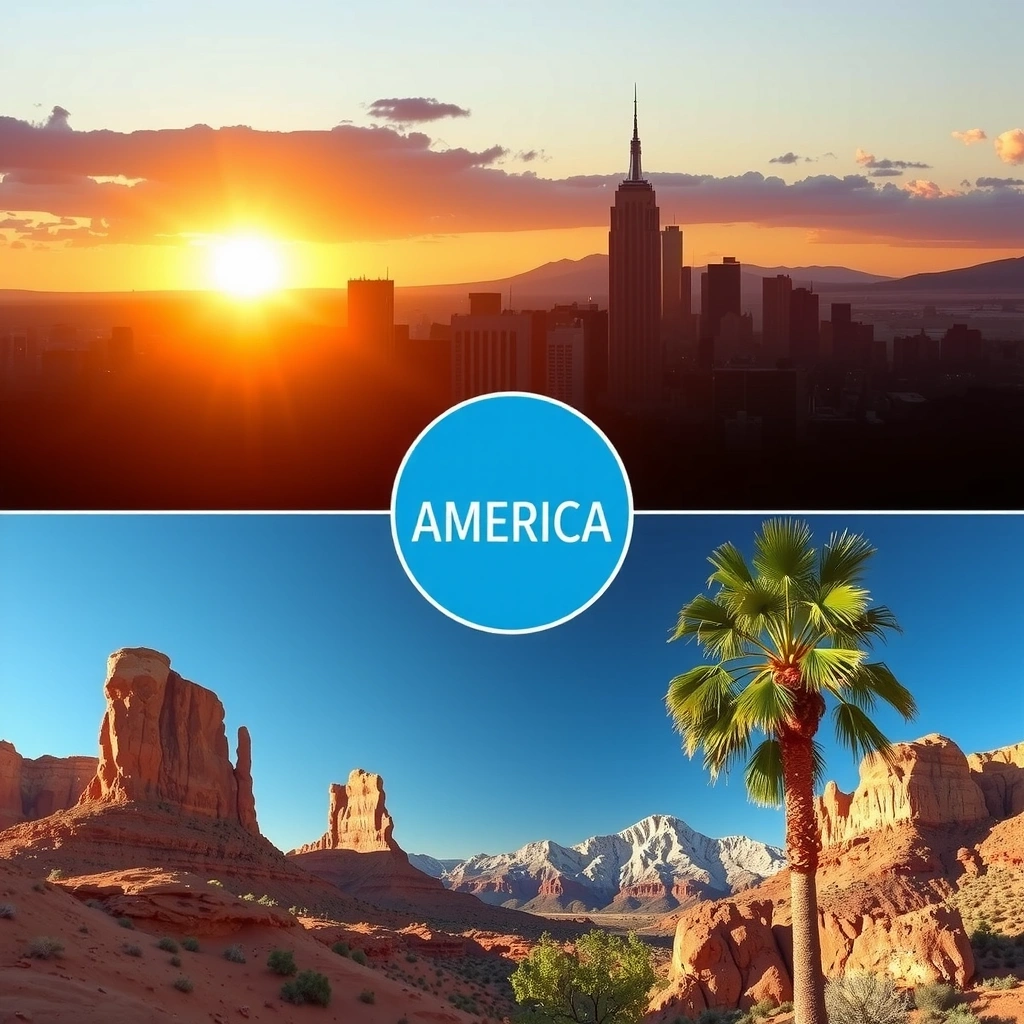 Красивые виды Америки - Нью-Йорк, каньоны, пляжи